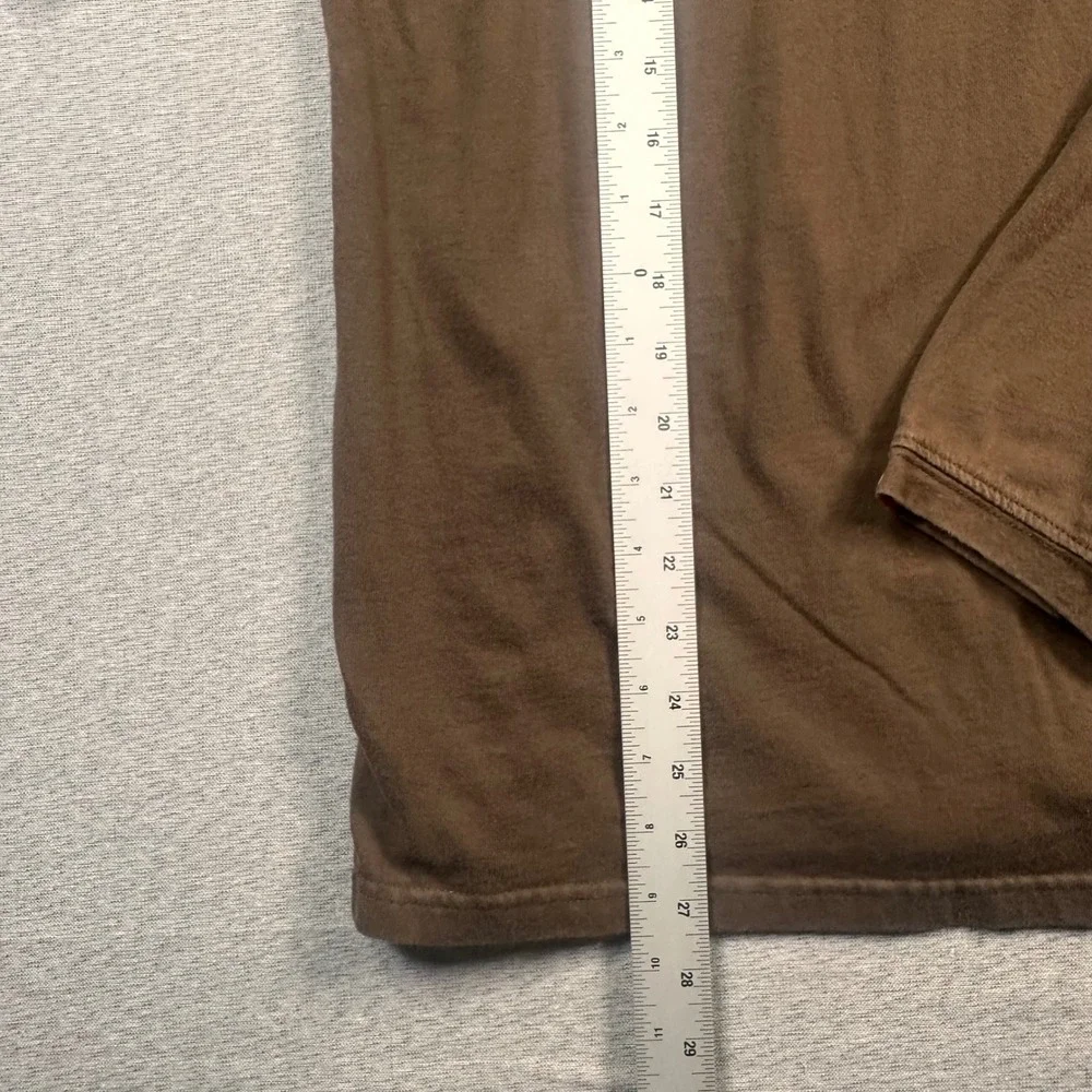 The North Face Base Layer Shirt Men M Brown Long Sleeve Crewneck Outdoors Casual